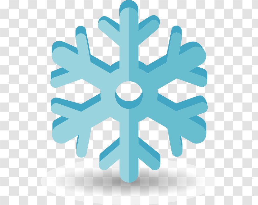 Royalty-free Silhouette Icon - Blue - Hand-painted Ice Snowflake Pattern Element Transparent PNG
