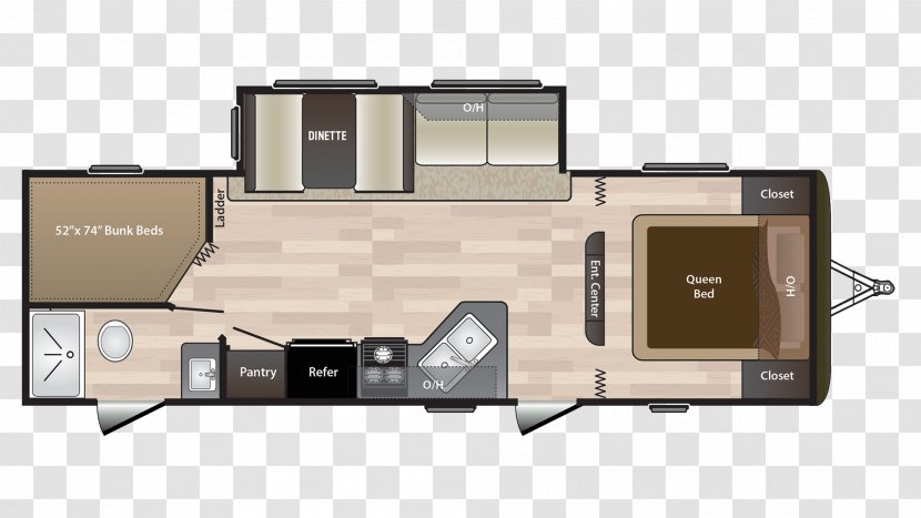 Campervans Caravan Floor Plan Trailer Keystone RV Co - Elevation - Price Transparent PNG