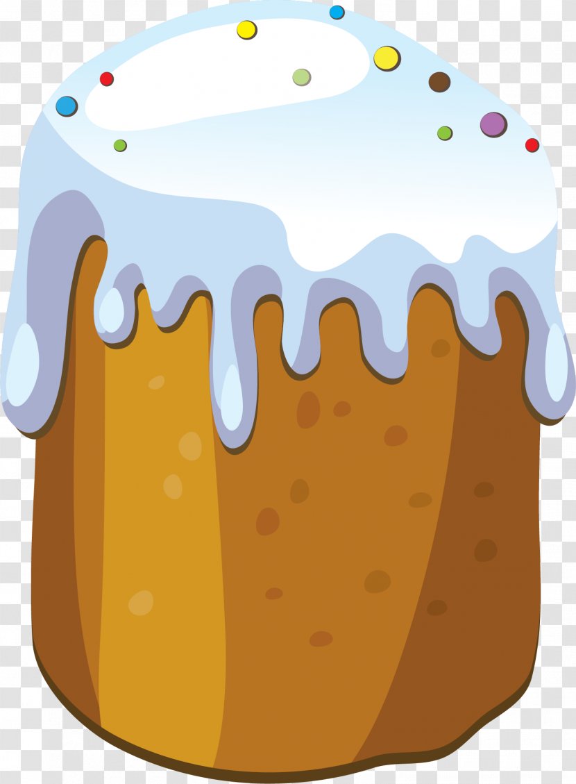 Easter Cake Kulich - Hand Painted White Snowflake Transparent PNG