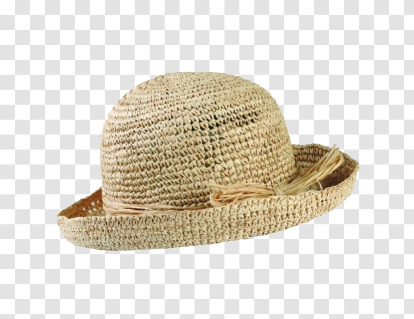 Straw Hat Raffia Palm Clothing - Beige - Photos Transparent PNG