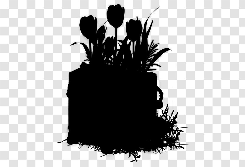 Flower Black & White - M - Clip Art Silhouette Leaf Transparent PNG