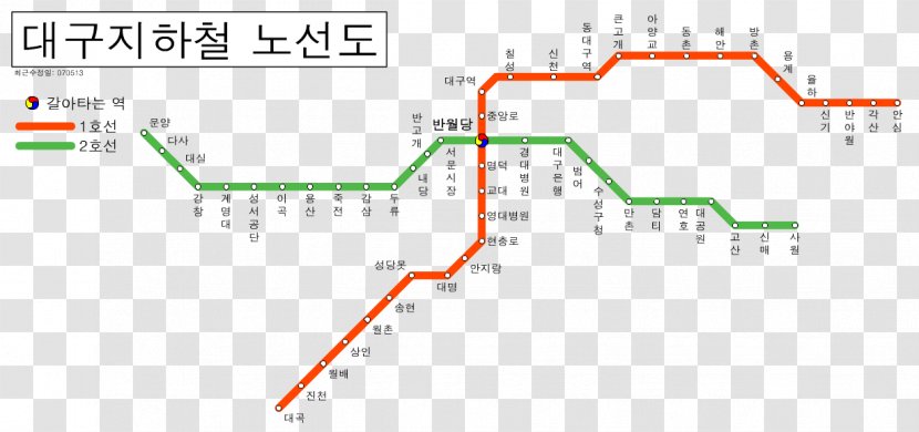 Daegu Metro Line Point Angle - Area Transparent PNG
