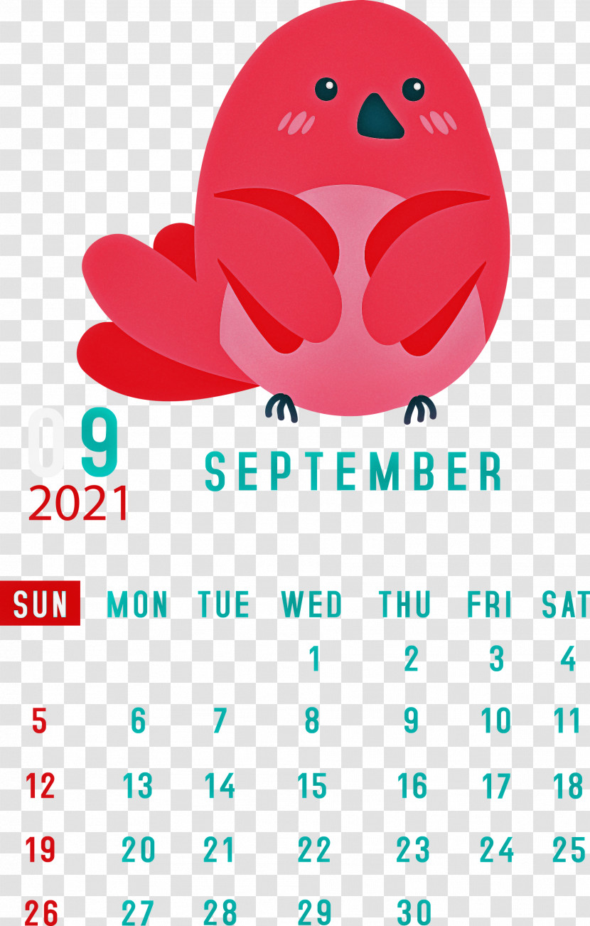 September 2021 Printable Calendar September 2021 Calendar Transparent PNG