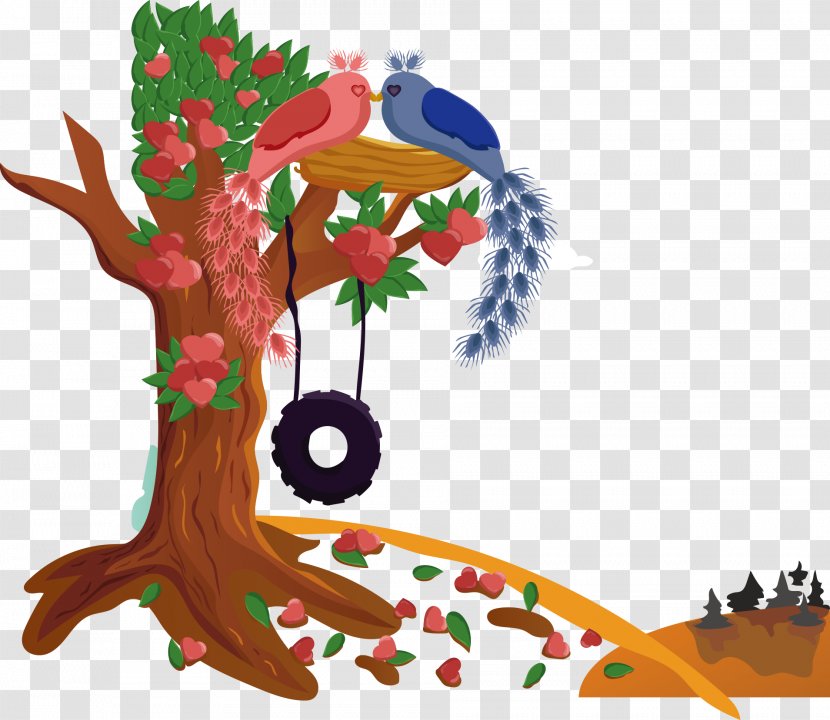 Bird Clip Art - Leaf - Vector Birds Tree Peacock Transparent PNG