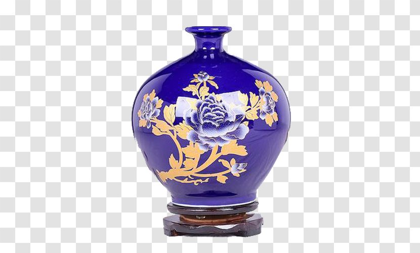 Pomegranate Chinoiserie Icon - Bottle - Blue Transparent PNG