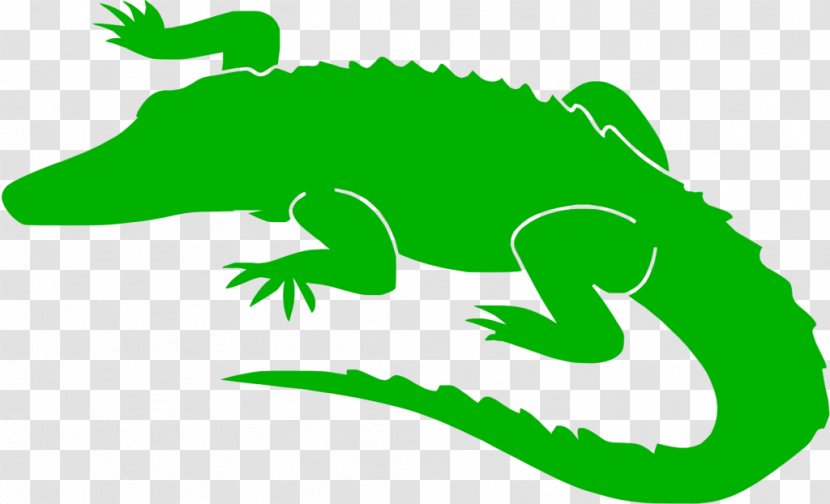 Alligators Crocodile Clip Art Silhouette - Reptile - Alligator Saltwater Transparent PNG