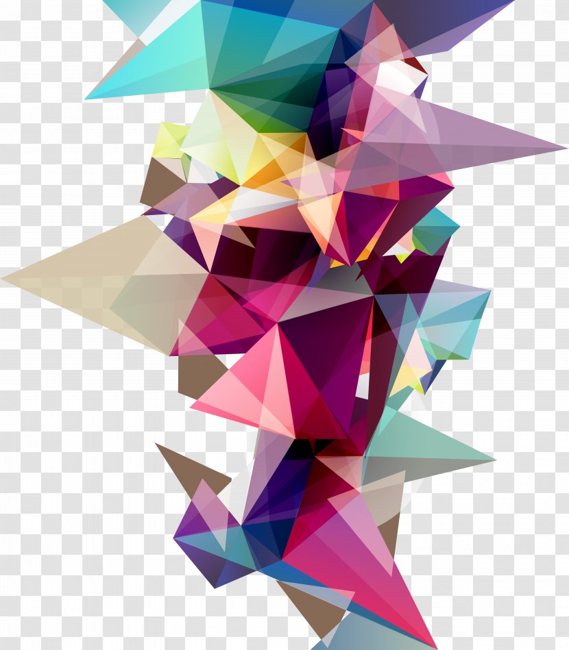 Geometry Three-dimensional Space Pyramid - Symmetry - Color Modern Design Sense Transparent PNG