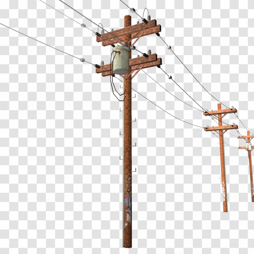 Utility Pole Overhead Power Line Electricity Electric Clip Art - Ampere - Telephone Cliparts Transparent PNG