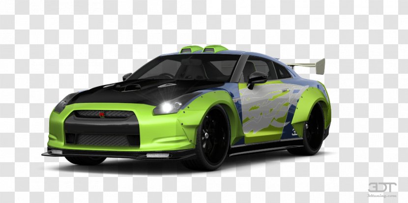 Nissan GT-R Sports Car Racing - Automotive Exterior Transparent PNG
