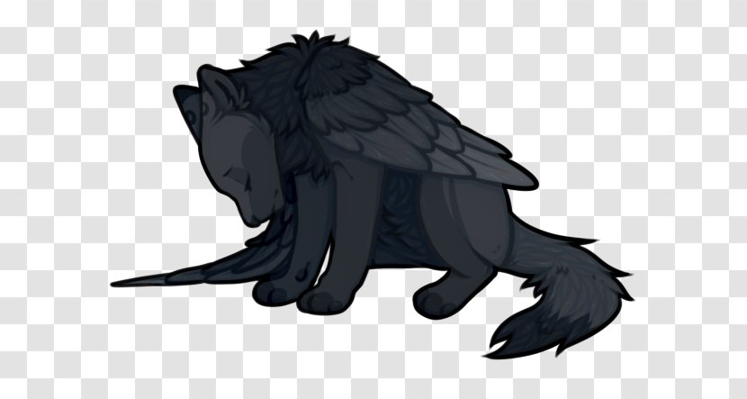 Carnivora Cartoon Tail Legendary Creature - Black M - Broken Wing Transparent PNG