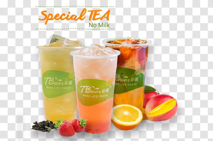 Bubble Tea Milk Matcha Orange Drink - Nonalcoholic - Fruit Transparent PNG