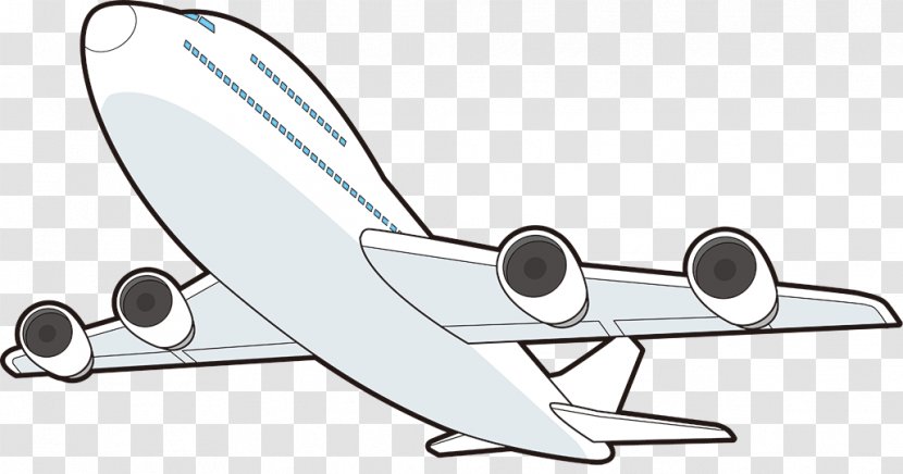 Travel Silhouette - Boeing 747 - Aircraft Engine Line Art Transparent PNG