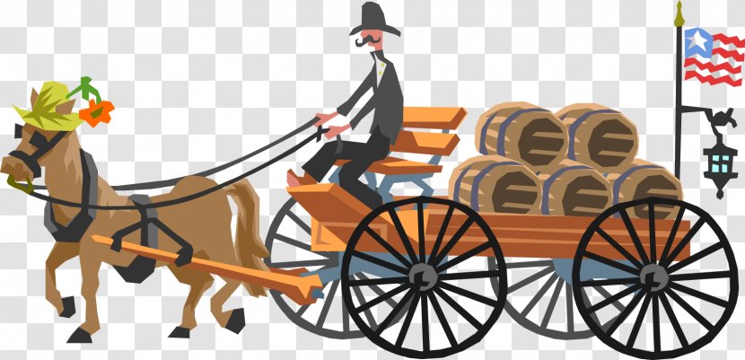 Horse-drawn Vehicle Carriage Cartoon - Horse Like Mammal - 19th Century Genre Painting People In America Transparent PNG
