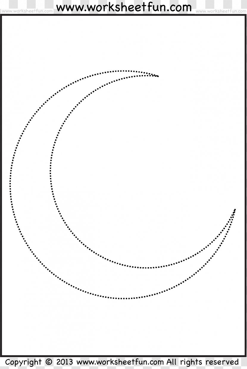 Coloring Book Circle Crescent Moon Angle - Area Transparent PNG