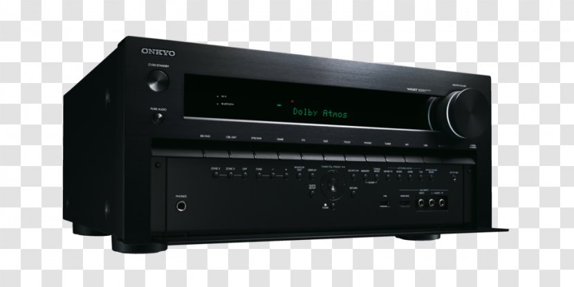 ONKYO TX-NR676 100W 7.2channels Surround Black AV Receiver Home Theater Systems Amplifier - Multimedia - Dolby Truehd Transparent PNG