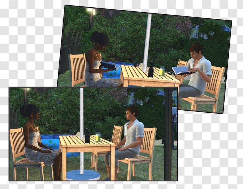 Table Garden Furniture Bench Chair - Eating - Quiet Night Transparent PNG