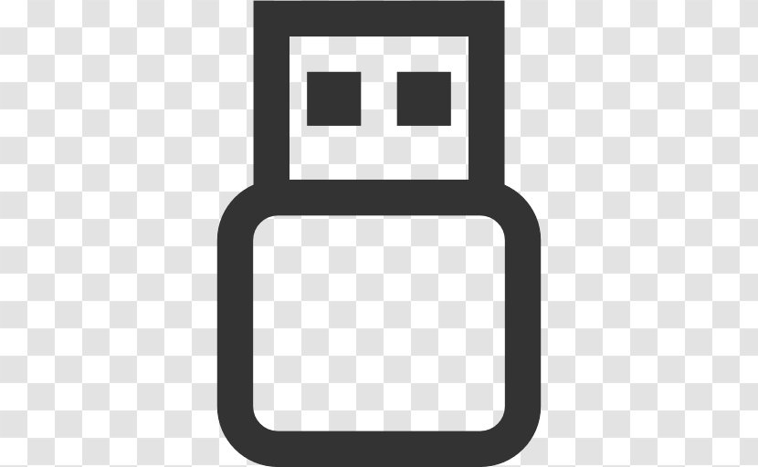 USB Flash Drive Computer Hardware Icon - Black And White - Usb Transparent PNG