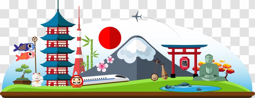 Japan Travel Landmark Illustration - Japanese Architecture Transparent PNG