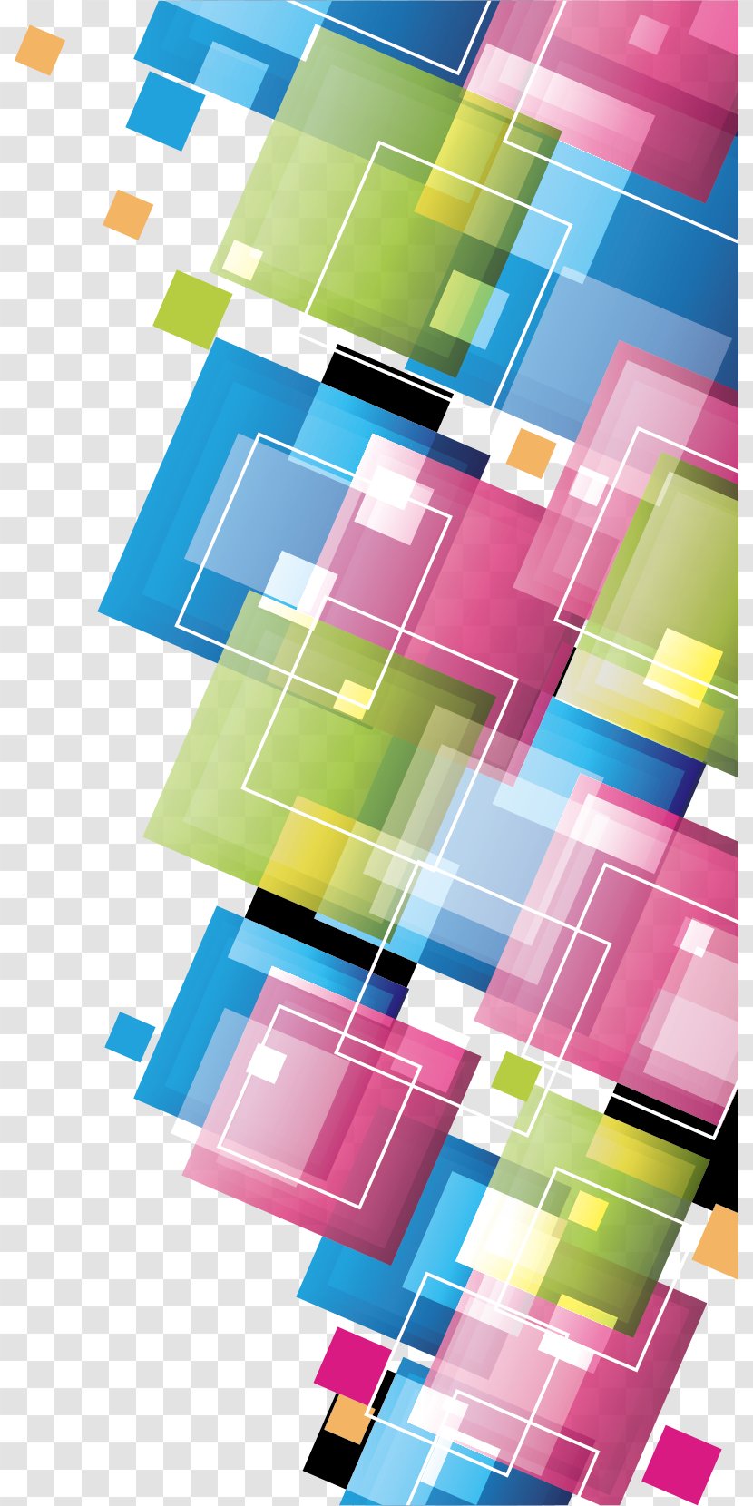 Colorful Squares Template Photography - Creative Transparent PNG