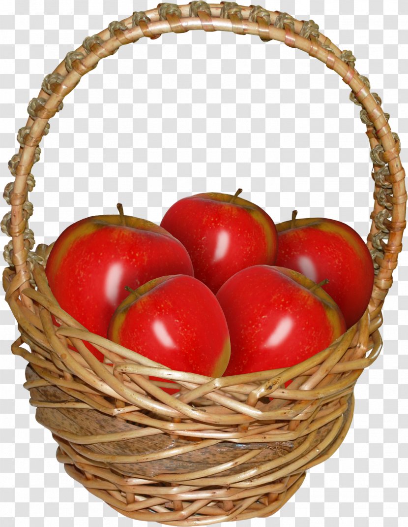 Apple Basket Auglis Clip Art - Picture Frame - A Of Red Apples Transparent PNG
