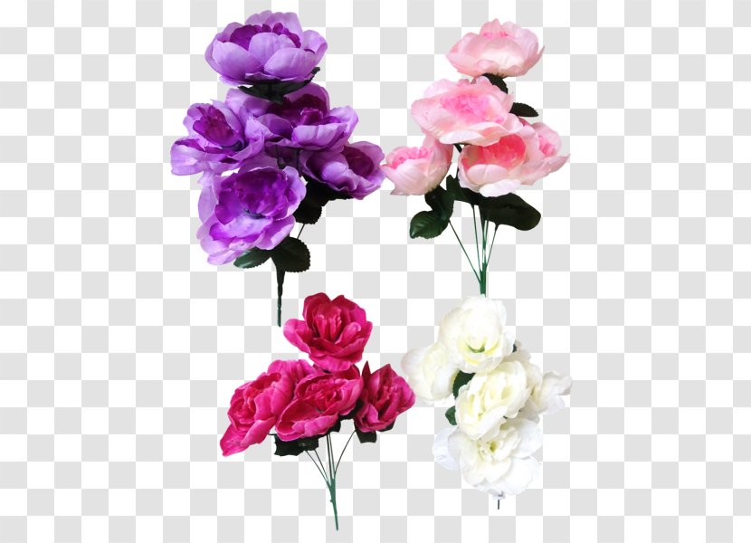 Garden Roses Cut Flowers Peony Shrub - Floral Design - Artificial Mala Transparent PNG