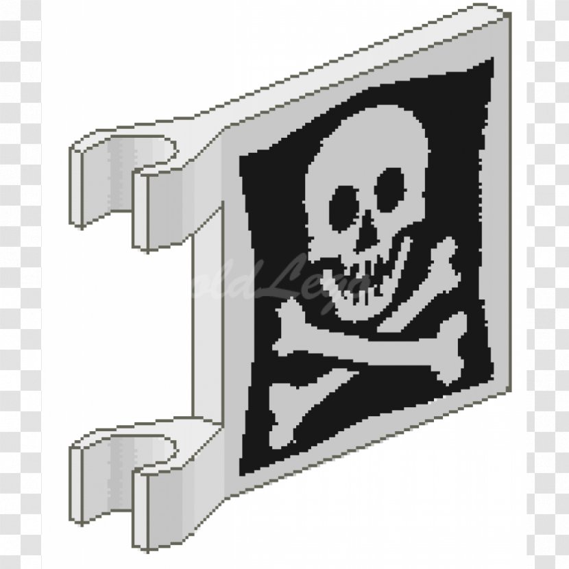 Lego Minifigure Jolly Roger Skull And Crossbones Toy - Black White Transparent PNG