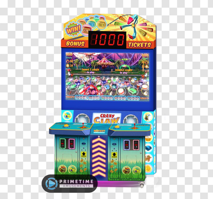Arcade Game Amusement Redemption Claw Crane - Cabinet - Machine Transparent PNG