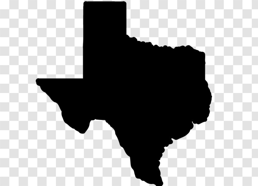 Texas Silhouette Clip Art - Black And White Transparent PNG