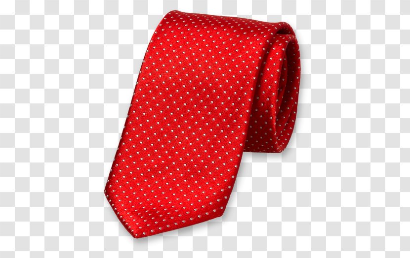 Necktie Red Polka Dot White Maroon - Suit Transparent PNG