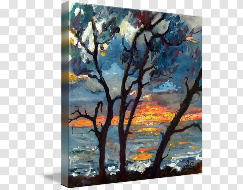 Watercolor Painting Gallery Wrap Acrylic Paint Modern Art Transparent PNG