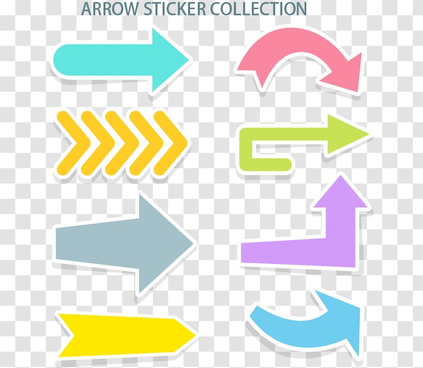 Arrow Euclidean Vector - Text - Combination Of Colored Arrows Transparent PNG
