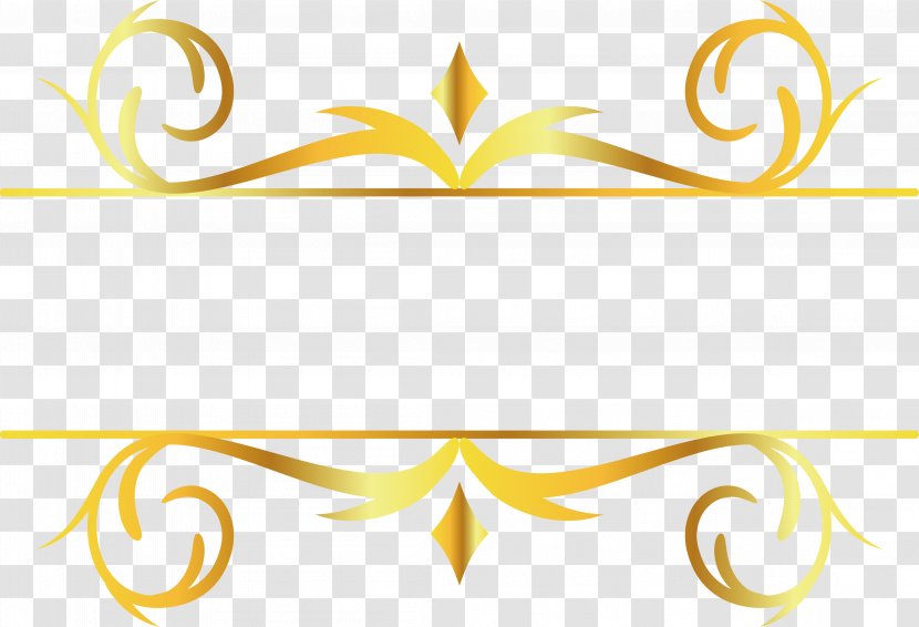 Gold Leaf Motif Pattern - Decorative Title Box Transparent PNG