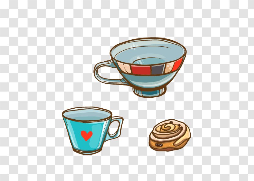 Teapot Chawan - Cup - Vector Three-dimensional Heart-shaped Transparent PNG