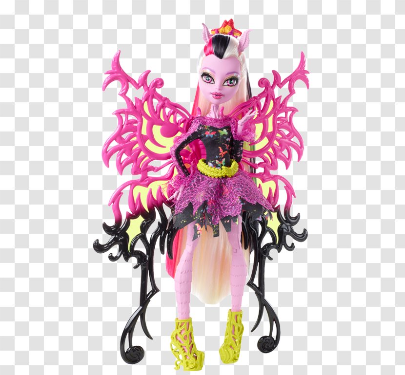 Monster High Freaky Fusion Bonita Femur Mattel Doll Toy - Moth Transparent PNG