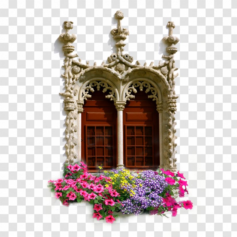 Pena Palace Of Sintra Queluz Window Stock Photography - Real Estate Landscape Flowers Material Transparent PNG