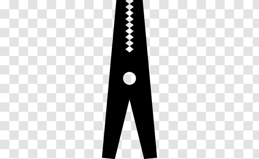 Clothing Clothespin Clothes Hanger - Black And White - Pin Transparent PNG