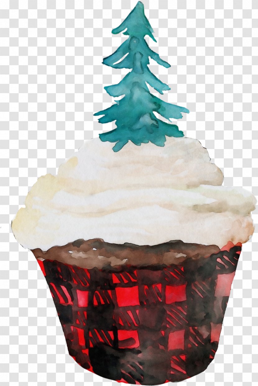 Christmas Tree - Watercolor - Buttercream Dessert Transparent PNG