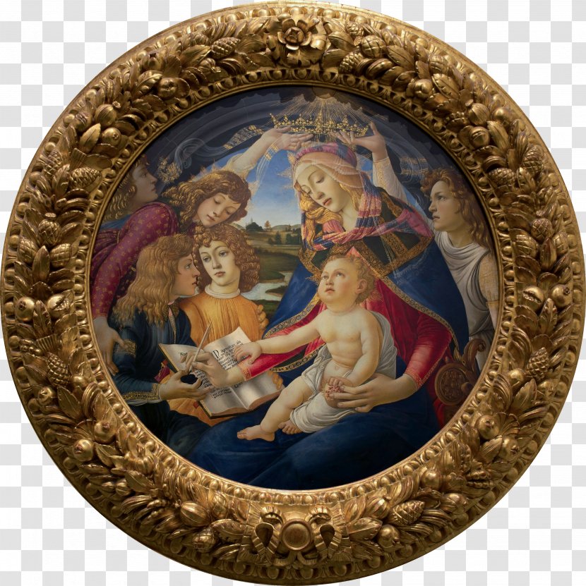Madonna Of The Magnificat Alba Italian Renaissance Adoration Magi - Sandro Botticelli - Painting Transparent PNG