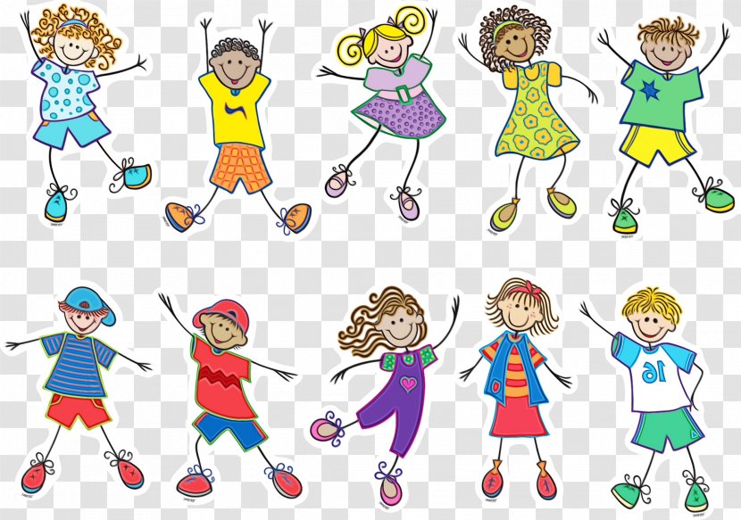 Kids Playing Cartoon - Animal - Style In The Snow Transparent PNG