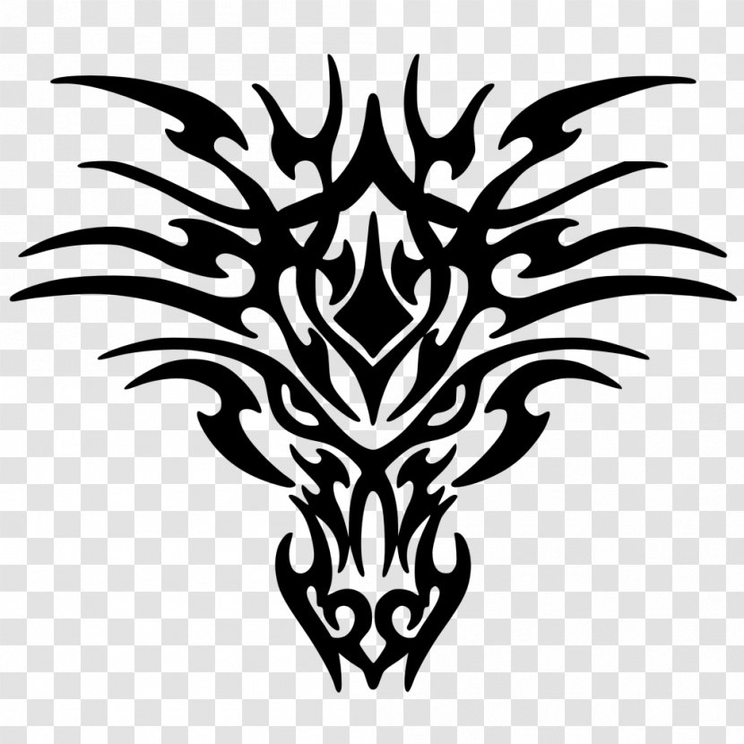 White Dragon Drawing Clip Art - Black And Transparent PNG