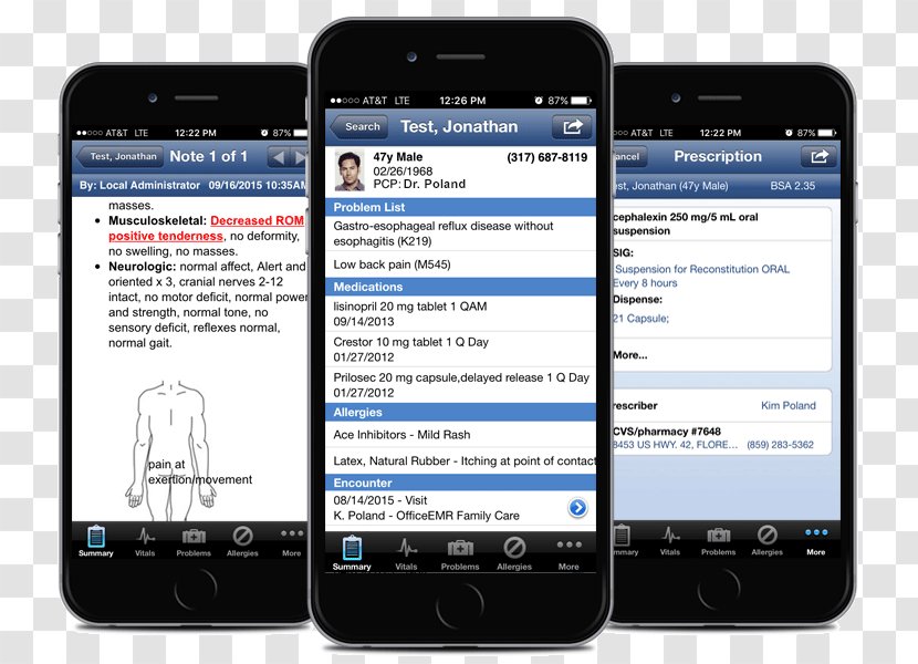 Feature Phone Smartphone Electronic Health Record Medicine Mobile Phones - Media - Medical Software Transparent PNG
