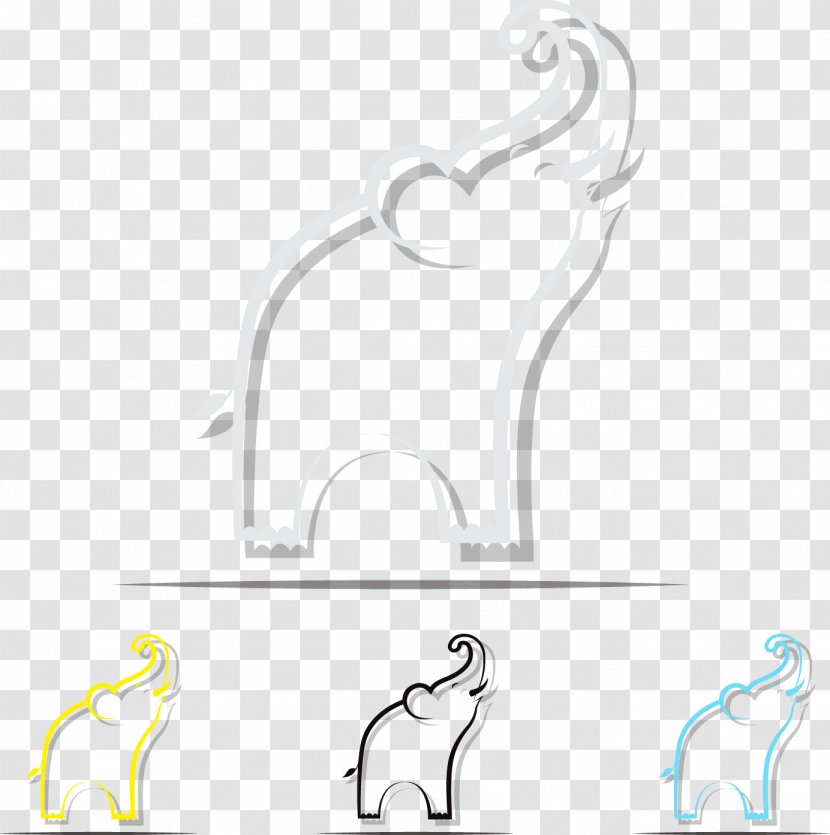 Graphic Design Elephant - Drawing - Floating Stick Figure Transparent PNG