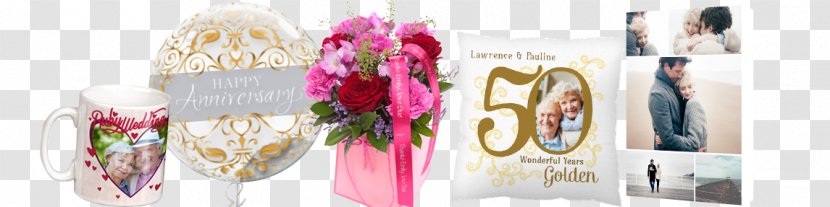 Floral Design Cut Flowers Shoe Pink M - Anniversary Card Transparent PNG