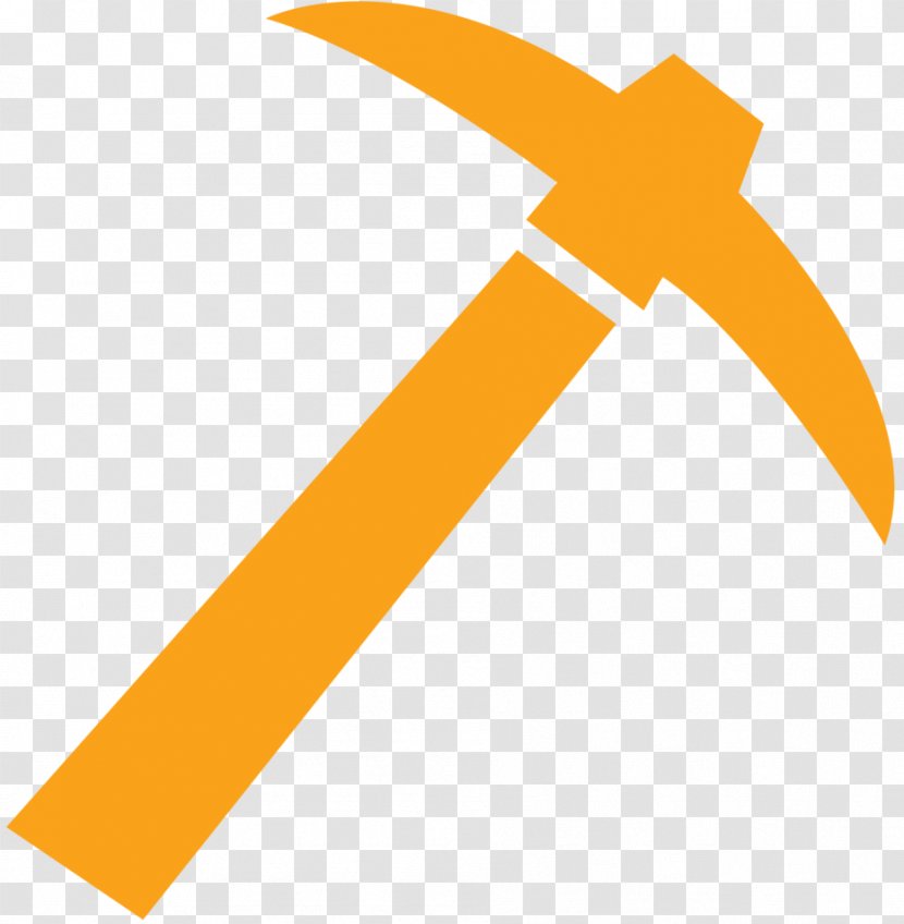 Clip Art Pickaxe Logo Line Angle - Yellow Transparent PNG