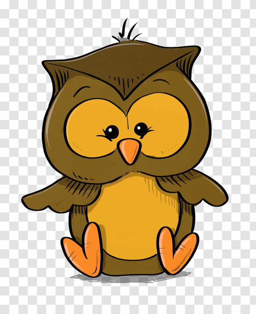 Baby Owls Cartoon Clip Art - Drawing - Owl Illustration Transparent PNG