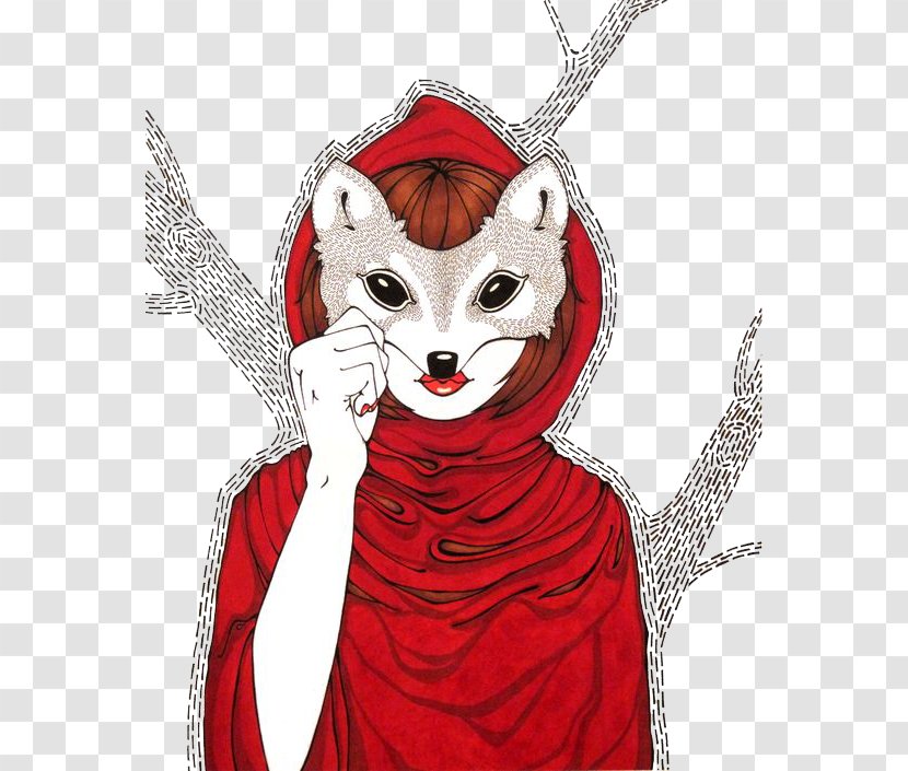 Big Bad Wolf Little Red Riding Hood United States Gray - Costume Design - People With A Mask Transparent PNG