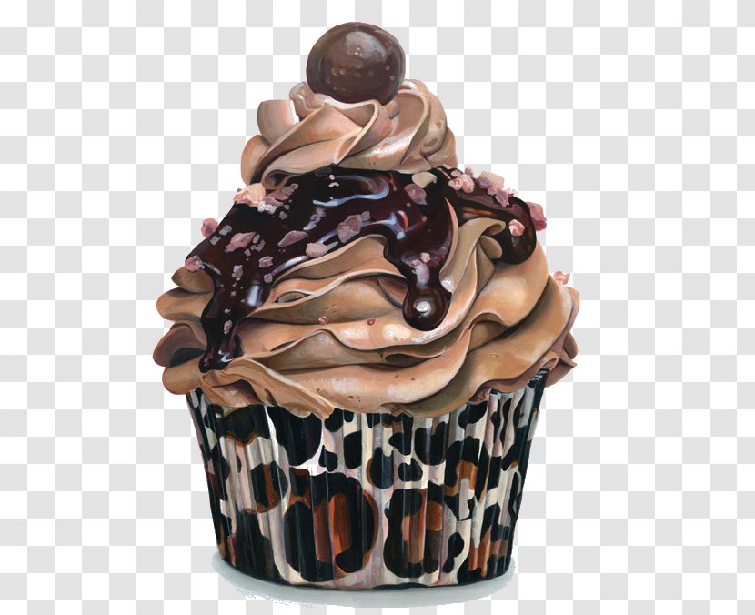 Cupcake Muffin Frosting & Icing Chocolate Cake Drawing Transparent PNG