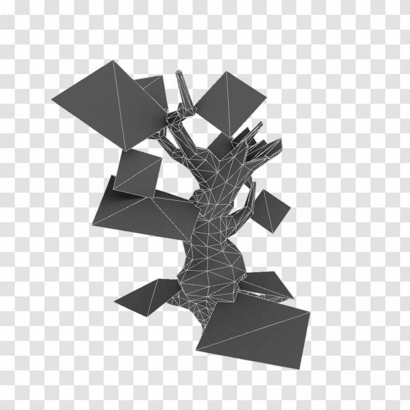 Low Poly 3D Computer Graphics CGTrader Video Game FBX - Black And White - Reality Transparent PNG