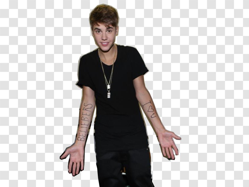 Justin Bieber T-shirt Beliebers Love - Neck Transparent PNG