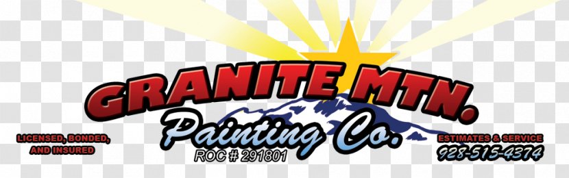 House Painter And Decorator Granite Mountain Painting Professional - Brand - Interior Or Exterior Transparent PNG